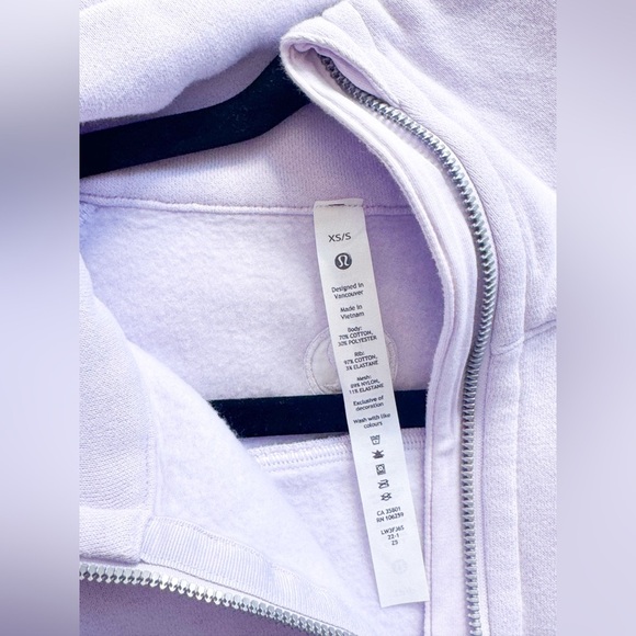 Lululemon Sweats Scuba Oversized Funnel Neck Half-Zip Lavender Dew XS / nwot - Picture 4 of 5